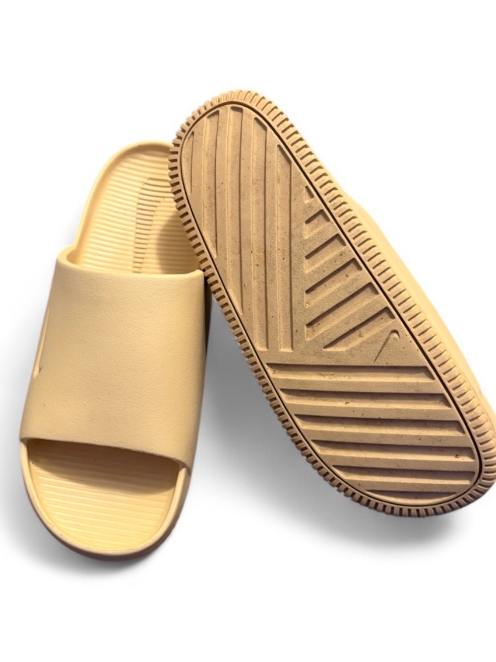 Nike Men's Tan Slide Sandals - Minimal Slip-On Comfort